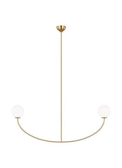 Visual Comfort Studio AERIN Galassia Grand Linear Chandelier in Burnished Brass AEC1132BBS