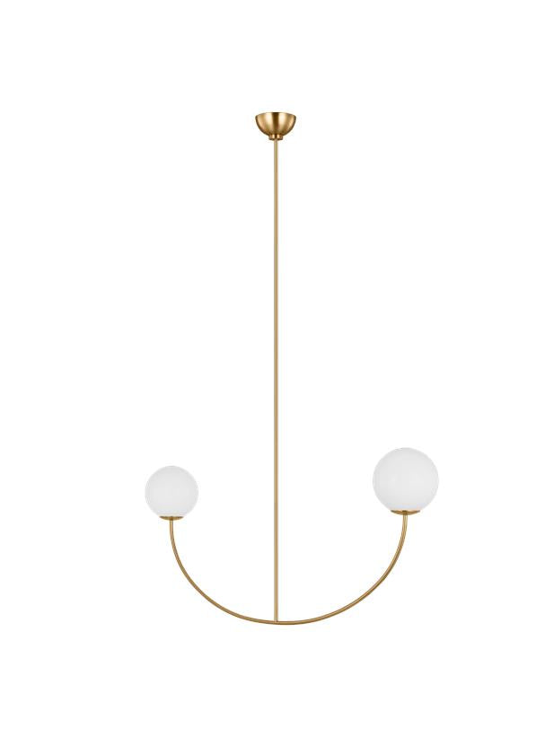 Visual Comfort Studio AERIN Galassia Grand Linear Chandelier in Burnished Brass AEC1132BBS