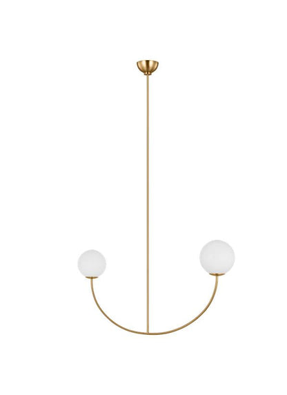 Visual Comfort Studio AERIN Galassia Grand Linear Chandelier in Burnished Brass AEC1132BBS