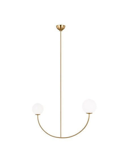 Visual Comfort Studio AERIN Galassia Grand Linear Chandelier in Burnished Brass AEC1132BBS