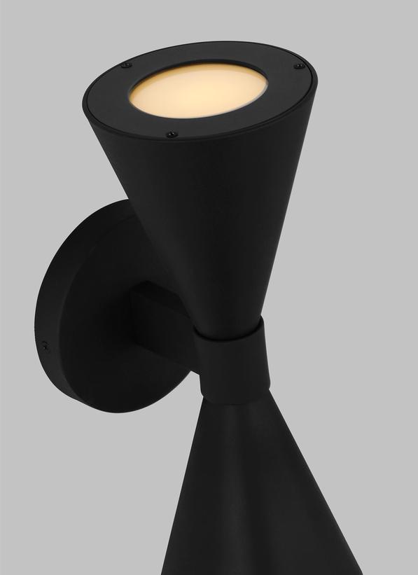 Visual Comfort Studio AERIN Albertine Small Outdoor Sconce in Textured Black AEO1002TXB