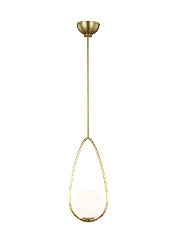 Visual Comfort Studio AERIN Galassia One Light Pendant in Burnished Brass AEP1001BBS