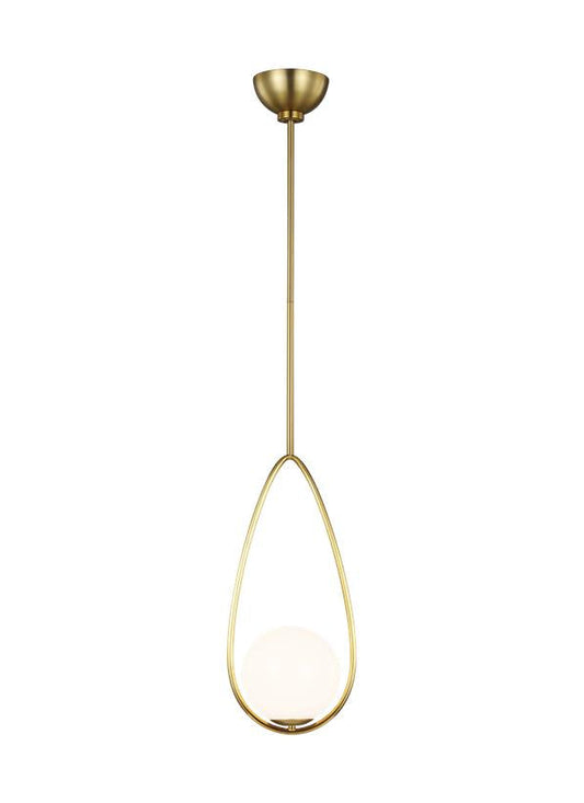 Visual Comfort Studio AERIN Galassia One Light Pendant in Burnished Brass AEP1001BBS