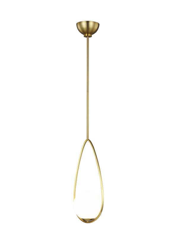 Visual Comfort Studio AERIN Galassia One Light Pendant in Burnished Brass AEP1001BBS