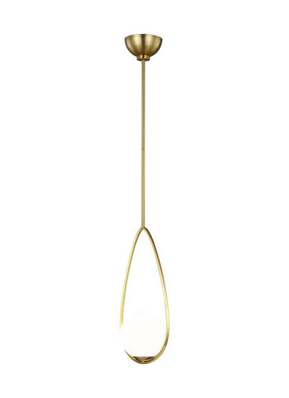 Visual Comfort Studio AERIN Galassia One Light Pendant in Burnished Brass AEP1001BBS