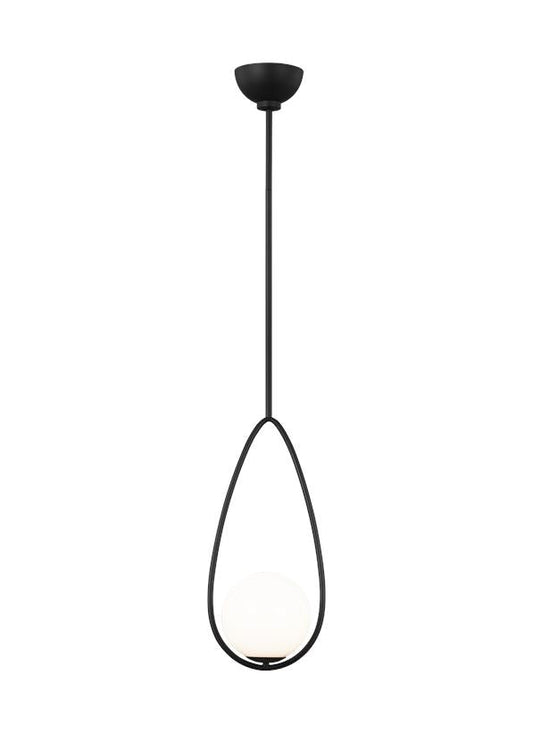 Visual Comfort Studio AERIN Galassia One Light Pendant in Midnight Black AEP1001MBK