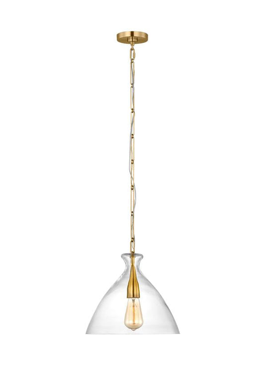 Visual Comfort Studio AERIN Athena Medium Pendant in Burnished Brass AEP1081BBSCG