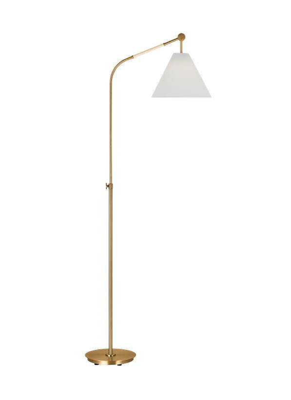 Visual Comfort Studio AERIN Remy Medium Task Floor Lamp in Burnished Brass AET1051BBS1