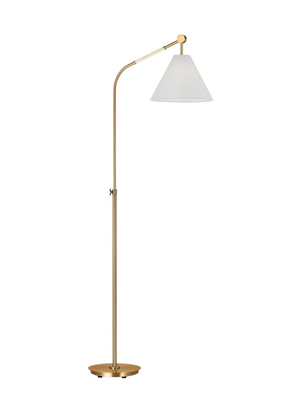 Visual Comfort Studio AERIN Remy Medium Task Floor Lamp in Burnished Brass AET1051BBS1