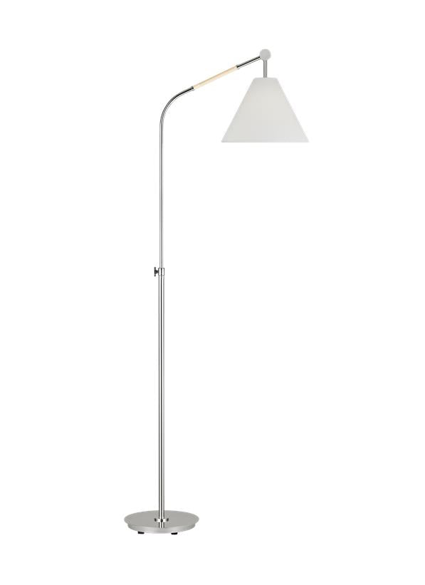 Visual Comfort Studio AERIN Remy Medium Task Floor Lamp in Polished Nickel AET1051PN1