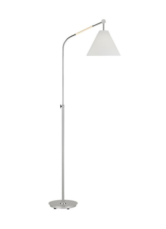 Visual Comfort Studio AERIN Remy Medium Task Floor Lamp in Polished Nickel AET1051PN1