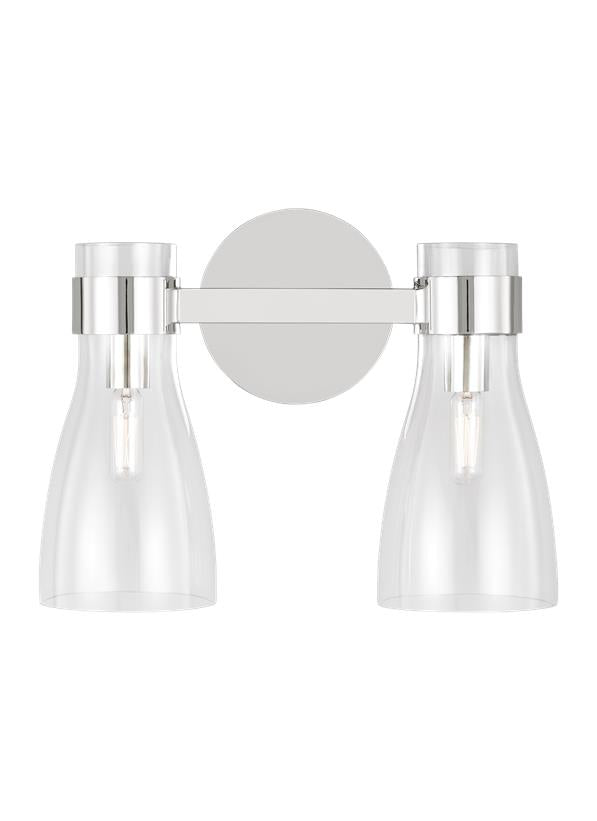 Visual Comfort Studio AERIN Moritz Two Light Vanity in Polished Nickel AEV1002PN