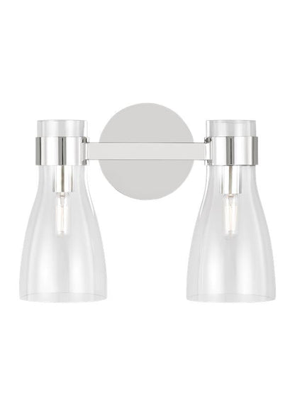 Visual Comfort Studio AERIN Moritz Two Light Vanity in Polished Nickel AEV1002PN