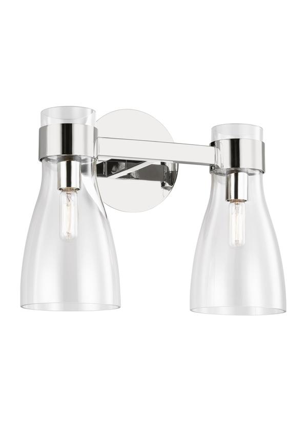 Visual Comfort Studio AERIN Moritz Two Light Vanity in Polished Nickel AEV1002PN