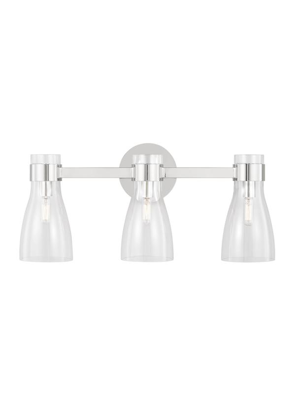 Visual Comfort Studio AERIN Moritz Three Light Vanity in Polished Nickel AEV1003PN