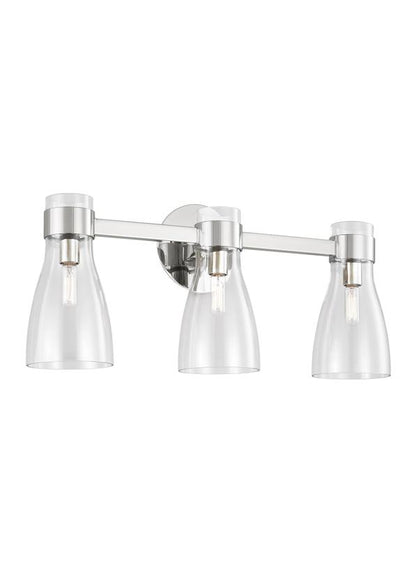 Visual Comfort Studio AERIN Moritz Three Light Vanity in Polished Nickel AEV1003PN