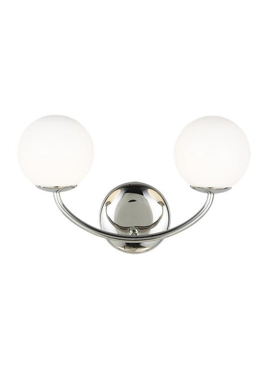 Visual Comfort Studio AERIN Galassia Two Light Vanity in Polished Nickel AEV1012PN