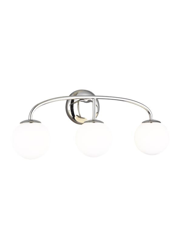 Visual Comfort Studio AERIN Galassia Three Light Vanity in Polished Nickel AEV1013PN