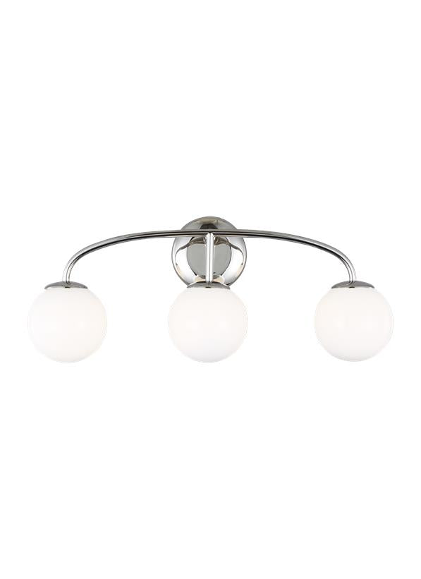 Visual Comfort Studio AERIN Galassia Three Light Vanity in Polished Nickel AEV1013PN