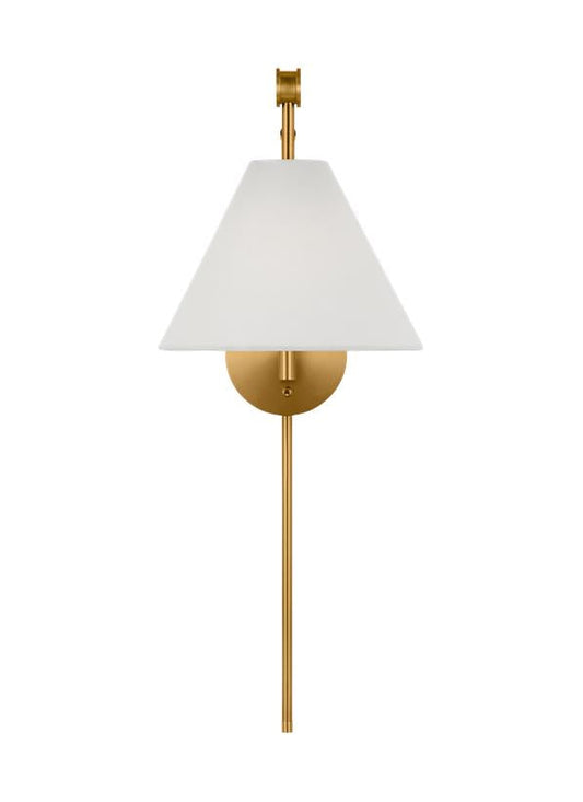 Visual Comfort Studio AERIN Remy Medium Task Sconce in Burnished Brass AEW1021BBS