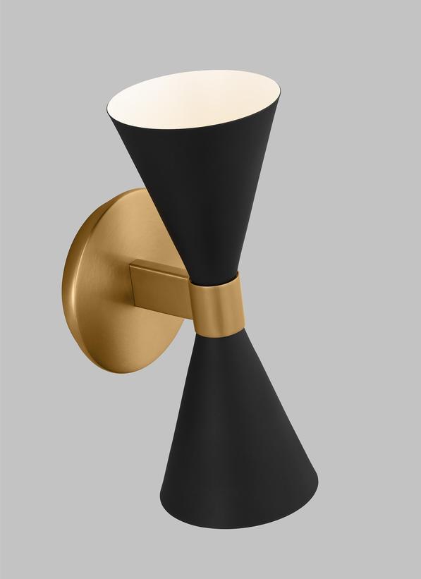 Visual Comfort Studio AERIN Albertine Large Sconce in Midnight Black AEW1032MBK