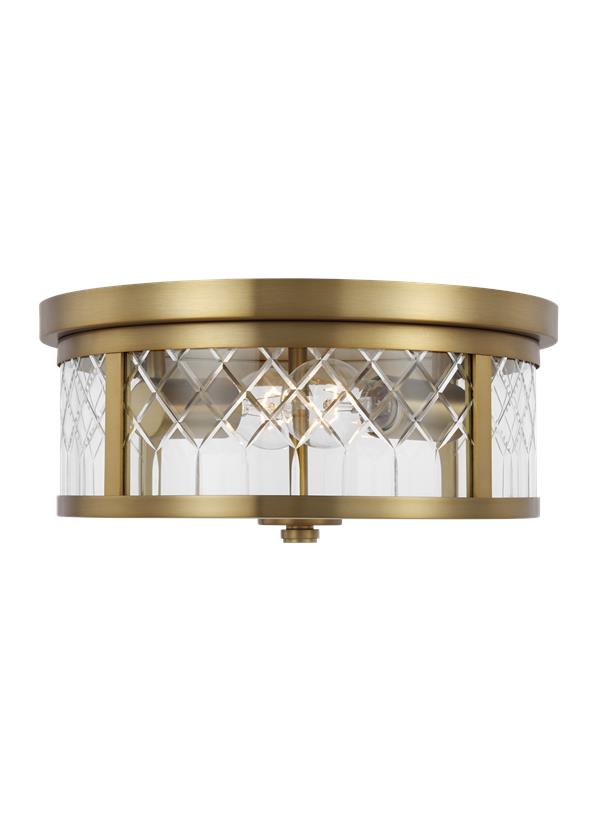 Visual Comfort Studio Alexa Hampton Alec Flush Mount in Burnished Brass AF1072BBS