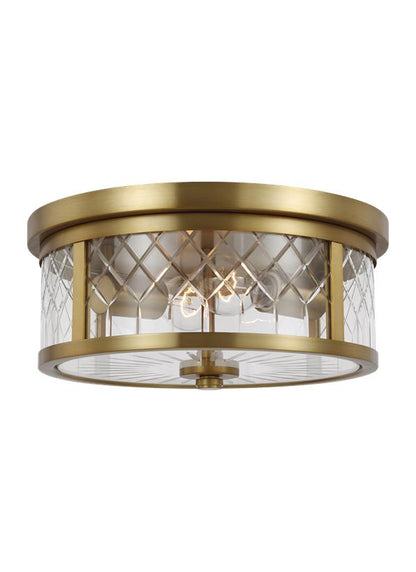 Visual Comfort Studio Alexa Hampton Alec Flush Mount in Burnished Brass AF1072BBS