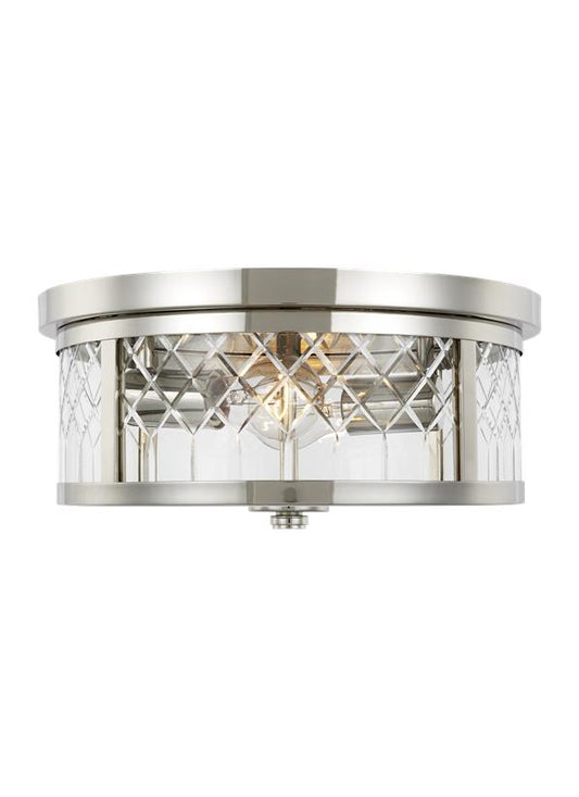 Visual Comfort Studio Alexa Hampton Alec Flush Mount in Polished Nickel AF1072PN