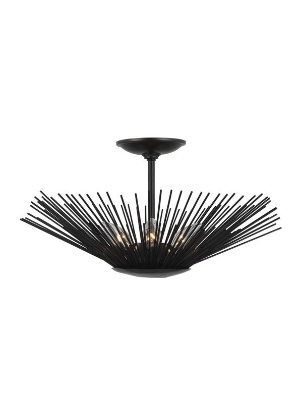 Visual Comfort Studio Alexa Hampton Helios Large Semi-Flush Mount in Aged Iron AF1083AI