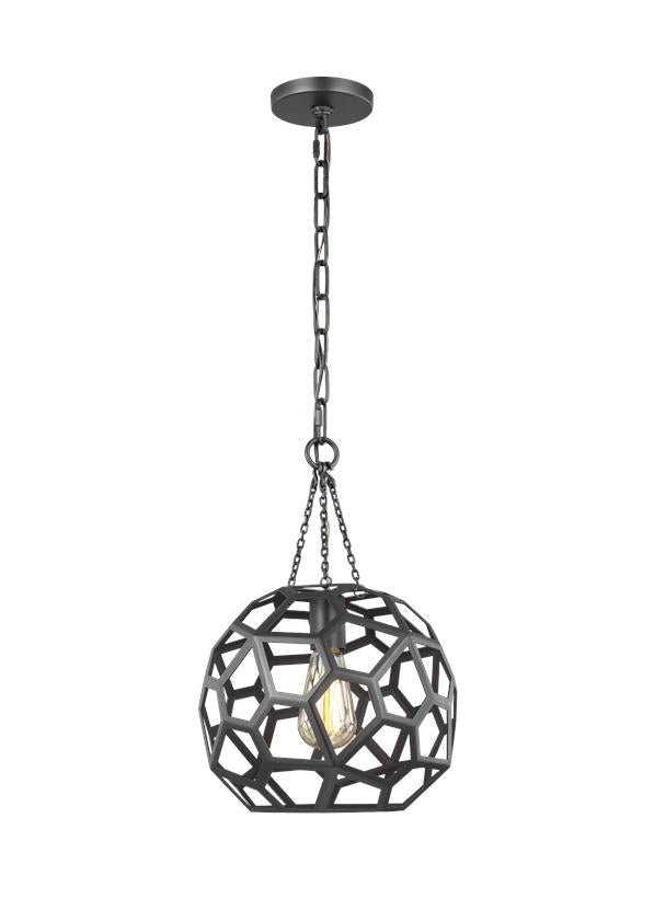 Visual Comfort Studio Alexa Hampton Feccetta Small Pendant in Midnight Black AP1051MBK