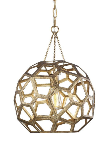 Visual Comfort Studio Alexa Hampton Feccetta Medium Pendant in Antique Gild AP1061ADB