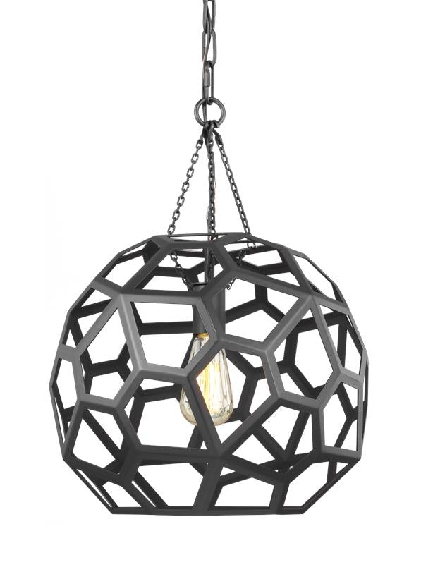 Visual Comfort Studio Alexa Hampton Feccetta Medium Pendant in Midnight Black AP1061MBK