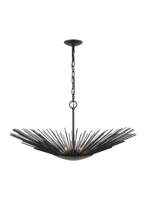 Visual Comfort Studio Alexa Hampton Helios Wide Pendant in Aged Iron AP1084AI