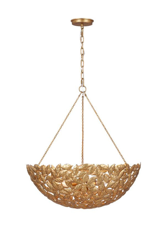 Visual Comfort Studio Alexa Hampton Kelan Large Pendant in Antique Gild AP1186ADB