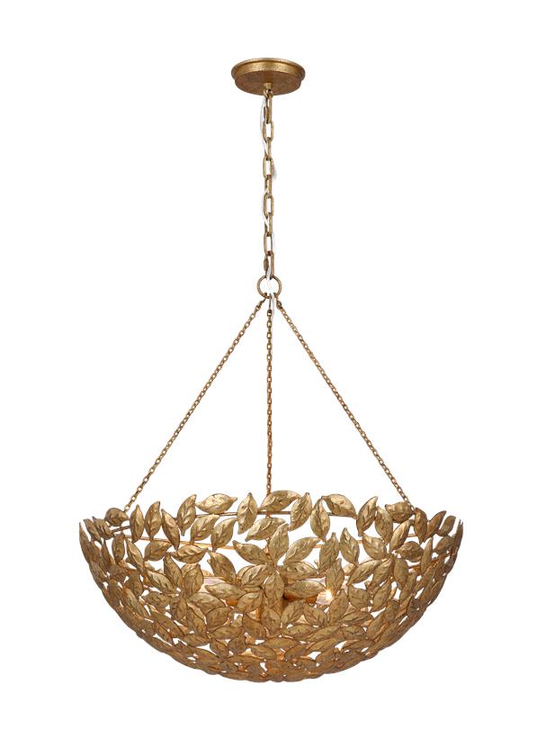 Visual Comfort Studio Alexa Hampton Kelan Large Pendant in Antique Gild AP1186ADB