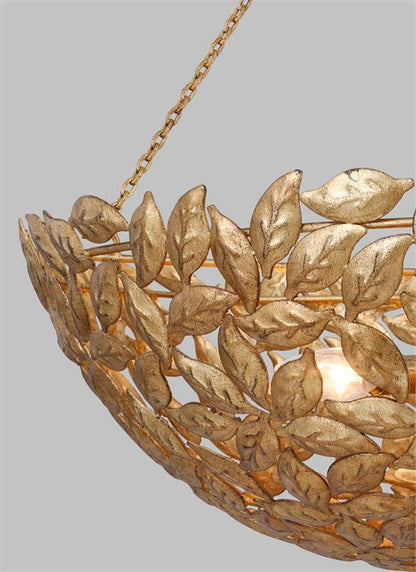 Visual Comfort Studio Alexa Hampton Kelan Large Pendant in Antique Gild AP1186ADB