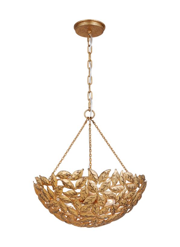 Visual Comfort Studio Alexa Hampton Kelan Small Pendant in Antique Gild AP1193ADB