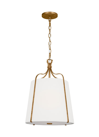 Visual Comfort Studio Thomas O'Brien Baker Four Light Large Chandelier in Antique Brushed Nickel 3287204-965