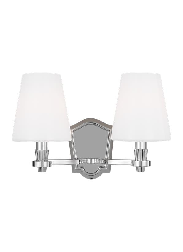 Visual Comfort Studio Alexa Hampton Paisley Two Light Vanity in Polished Nickel AV1002PN