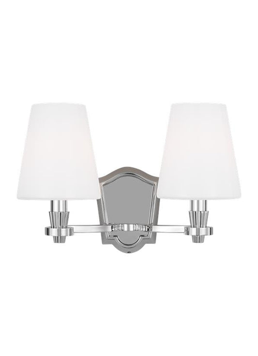 Visual Comfort Studio Alexa Hampton Paisley Two Light Vanity in Polished Nickel AV1002PN