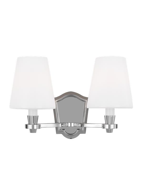 Visual Comfort Studio Alexa Hampton Paisley Two Light Vanity in Polished Nickel AV1002PN