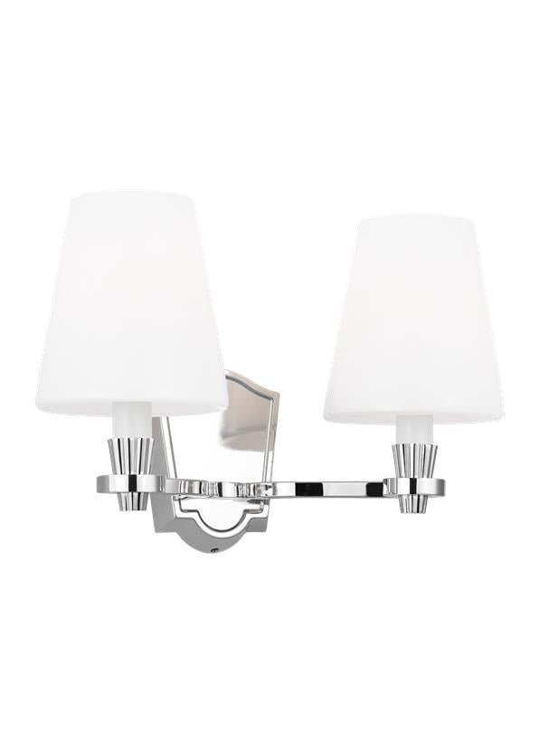 Visual Comfort Studio Alexa Hampton Paisley Two Light Vanity in Polished Nickel AV1002PN