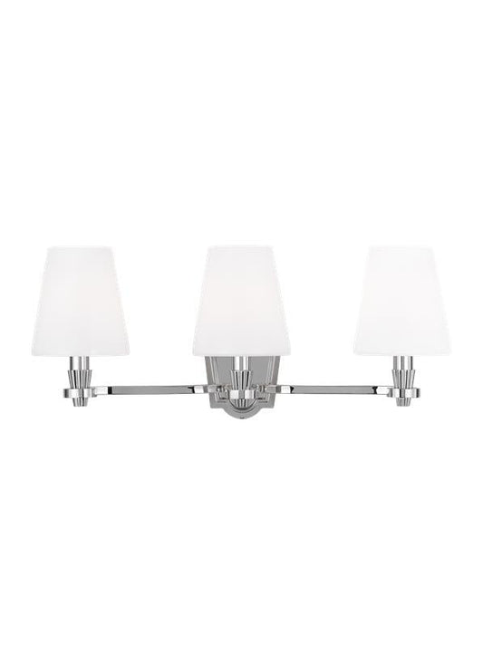 Visual Comfort Studio Alexa Hampton Paisley Three Light Vanity in Polished Nickel AV1003PN