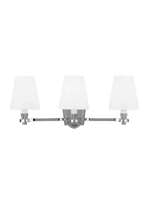 Visual Comfort Studio Alexa Hampton Paisley Three Light Vanity in Polished Nickel AV1003PN