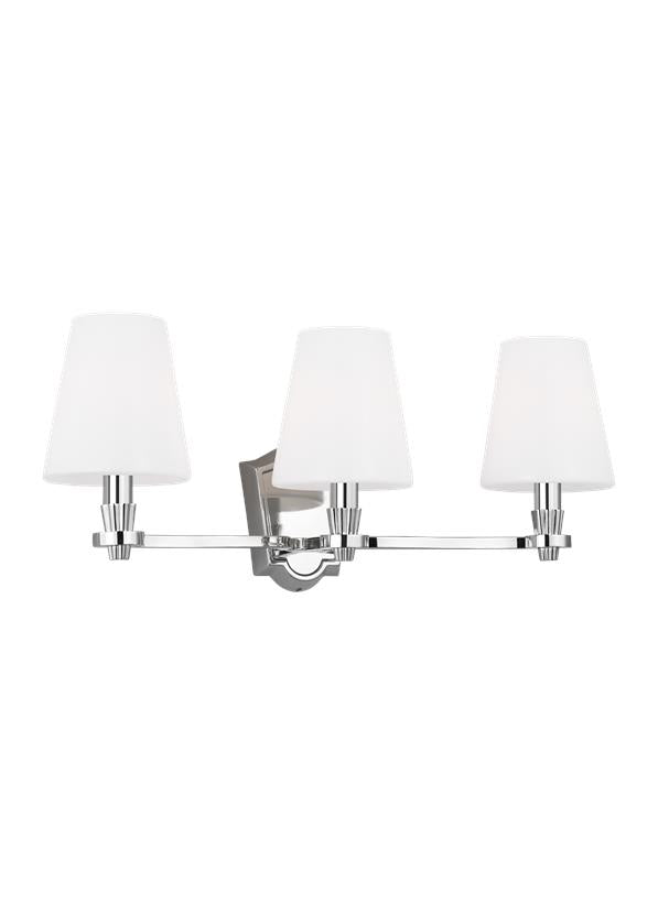 Visual Comfort Studio Alexa Hampton Paisley Three Light Vanity in Polished Nickel AV1003PN