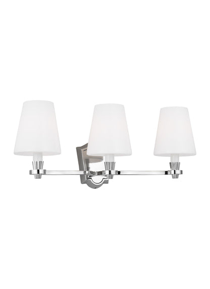 Visual Comfort Studio Alexa Hampton Paisley Three Light Vanity in Polished Nickel AV1003PN