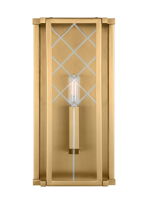 Visual Comfort Studio Alexa Hampton Erro Medium Wall Lantern in Burnished Brass AW1161BBS