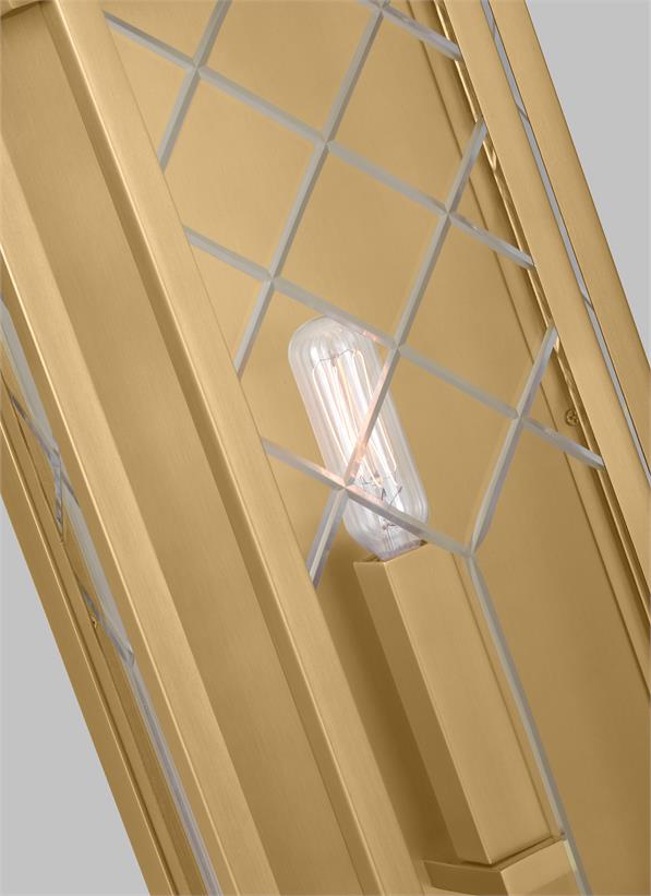 Visual Comfort Studio Alexa Hampton Erro Medium Wall Lantern in Burnished Brass AW1161BBS