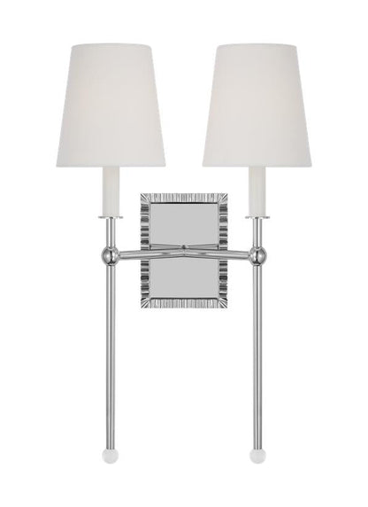 Visual Comfort Studio Alexa Hampton Baxley Double Sconce in Polished Nickel AW1202PN