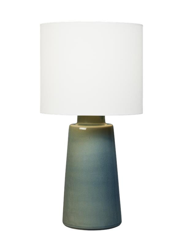 Visual Comfort Studio Barbara Barry Vessel Large Table Lamp in Blue Anglia Crackle BT1071BAC1